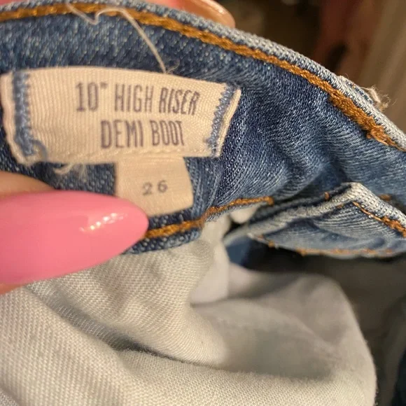 Madewell 10” High Riser Demi Boot Frayed Hem Jeans - Picture 12 of 16